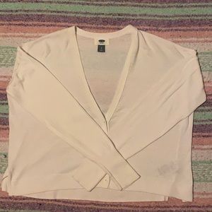 White Cropped Cardigan